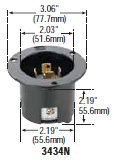 3434N - Inlets Locking Devices 30 / 40 Amp image