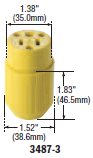 3487-3 - Specification Grade AC Switches Straight Blade Plugs - Connectors 15 / 20 Amp image