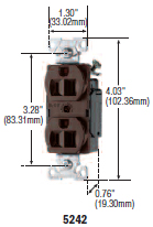 5242B - Industrial Grade Industrial Receptacles 15 / 20 Amp image