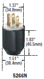 5266N - Industrial Grade Straight Blade Plugs - Connectors 15 / 20 Amp image