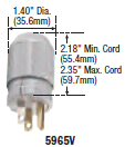 5965V - Industrial Grade Straight Blade Plugs - Connectors (26 - 50) image