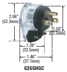 6265HG - Plugs Straight Blade Plugs - Connectors 15 / 20 Amp image