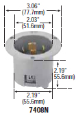 7408N - Inlets Locking Devices 15 / 20 Amp image