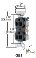 CR15B-BOX - Receptacles Straight Blade Plugs - Connectors image