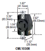 CWL1030R - Receptacles Locking Devices 30 / 40 Amp (26 - 50) image