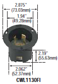 CWL1130FI - Inlets Locking Devices 30 / 40 Amp image