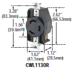 CWL1130R - Receptacles Locking Devices 30 / 40 Amp (26 - 50) image