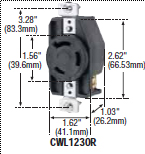 CWL1230R - Receptacles Locking Devices 30 / 40 Amp (26 - 50) image