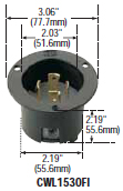 CWL1530FI - Inlets Locking Devices 30 / 40 Amp image