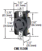 CWL1530R - Receptacles Locking Devices 30 / 40 Amp (26 - 50) image