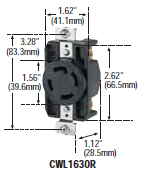 CWL1630R - Receptacles Locking Devices 30 / 40 Amp (26 - 50) image