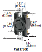 CWL1730R - Receptacles Locking Devices 30 / 40 Amp (26 - 50) image