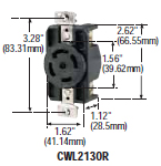 CWL2130R - Receptacles Locking Devices 30 / 40 Amp (26 - 50) image