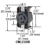 CWL2330R - Receptacles Locking Devices 30 / 40 Amp (51 - 60) image