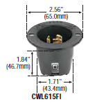 CWL615FI - Inlets Locking Devices 15 / 20 Amp (26 - 31) image