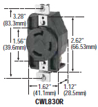 CWL830R - Receptacles Locking Devices 30 / 40 Amp (51 - 60) image