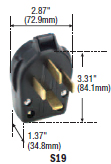 S19-SP - Cap / Lid Straight Blade Plugs - Connectors 50 / 60 Amp image