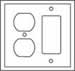 PJ826A - Combo - 2 gang Wall Plates, Commercial (51 - 61) image