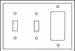 PJ226A - Combo - 3 gang Wall Plates, Commercial image