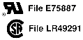 RU File E75887 and CSA File LR49291