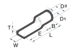 Nichifu Blade Terminal (Brazed) 12-2 Wire Lineart
