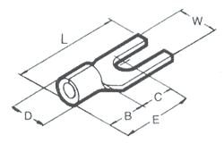 Block Spades (Brazed)  Dimension Drawing