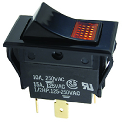 54-053 - Nylon Illuminated Rocker, Single Pole switch image