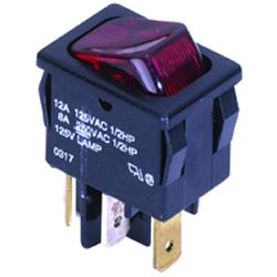 54-080 - Nylon Illuminated Rocker, Single Pole switch image