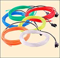 Electroluminescent Wire 2.3mm & 3.2mm Diameter Flexible Neon Wire photo