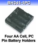 BH341-1PC - Four AA Size Battery Holders