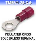 TMEV1.25-3.5 - INSULATED RINGS SOLDERLESS TERMINAL