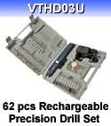 VTHD03U - 62 pcs Rechargeable Precision Drill Set